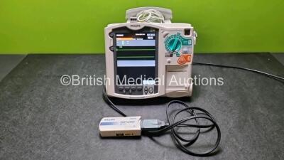 Philips Heartstart MRx Defibrillator / Monitor Including Pacer, ECG, and Printer Options, with 1 x M3725A Test Load, 1 x Paddle Lead, 1 x Philips M3539A Module and 1 x SpO2 Finger Sensor Connector (Powers Up) *SN US00599186*