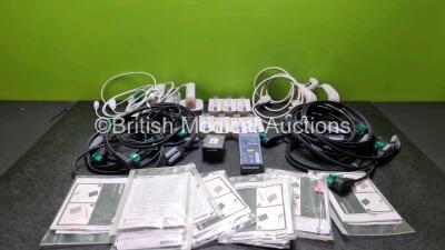 Job Lot of Defibrillator Accessories Including 2 x External Hard Paddles, 7 x Philips M3725A Test Loads, 11 x Paddle Leads, 27 x FR3 Infant / Child Key , 1 x Philips M3863A Battery *Insatll Before 05-2025, 1 x Philips Heartstart Battery *Install Before 07