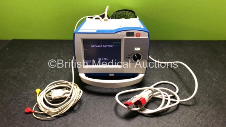 Zoll R Series Plus Defibrillator Including ECG and Printer Options with 1 x Zoll Sure Power Battery, 1 x 3 Lead ECG Lead and 1 x Paddle Lead (Powers Up with Low Battery) *SN AF08K006076*