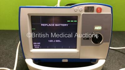 Zoll R Series Plus Defibrillator Including ECG and Printer Options with 1 x Zoll Sure Power Battery, 1 x 3 Lead ECG Lead and 1 x Paddle Lead (Powers Up with Low Battery) *SN AF08K006076* - 2