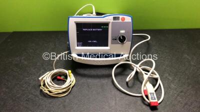 Zoll R Series Plus Defibrillator Including ECG and Printer Options with 1 x Zoll Sure Power Battery, 1 x 3 Lead ECG Lead and 1 x Paddle Lead (Powers Up with Low Battery) *SN AF08L006429*