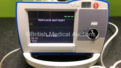 Zoll R Series Plus Defibrillator Including ECG and Printer Options with 1 x Zoll Sure Power Battery, 1 x 3 Lead ECG Lead and 1 x Paddle Lead (Powers Up with Low Battery) *SN AF08L006429* - 2