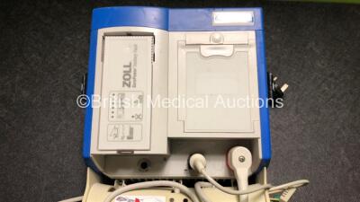 Zoll R Series Plus Defibrillator Including ECG and Printer Options with 1 x Zoll Sure Power Battery, 1 x 3 Lead ECG Lead and 1 x Paddle Lead (Powers Up with Low Battery) *SN AF08L006429* - 3