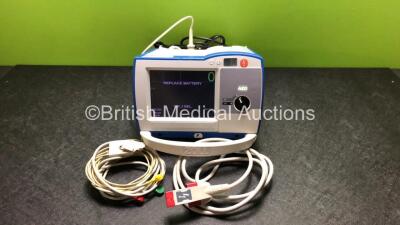 Zoll R Series Plus Defibrillator Including ECG and Printer Options with 1 x Zoll Sure Power Battery, 1 x 3 Lead ECG Lead and 1 x Paddle Lead (Powers Up with Low Battery) *SN AF08L006413*