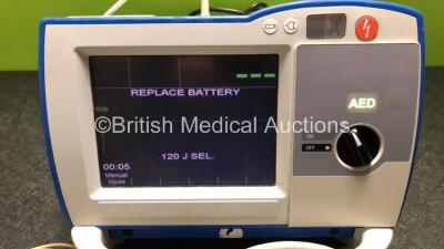 Zoll R Series Plus Defibrillator Including ECG and Printer Options with 1 x Zoll Sure Power Battery, 1 x 3 Lead ECG Lead and 1 x Paddle Lead (Powers Up with Low Battery) *SN AF08L006413* - 2