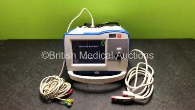 Zoll R Series Plus Defibrillator Including ECG and Printer Options with 1 x Zoll Sure Power Battery, 1 x 3 Lead ECG Lead and 1 x Paddle Lead (Powers Up with Low Battery) *SN AF08L006405*