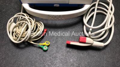 Zoll R Series Plus Defibrillator Including ECG and Printer Options with 1 x Zoll Sure Power Battery, 1 x 3 Lead ECG Lead and 1 x Paddle Lead (Powers Up with Low Battery) *SN AF08L006405* - 3