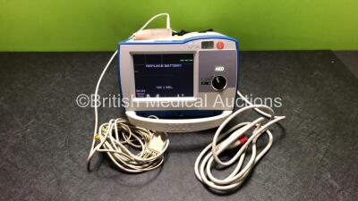 Zoll R Series Plus Defibrillator Including ECG and Printer Options with 1 x Zoll Sure Power Battery, 1 x 3 Lead ECG Lead and 1 x Paddle Lead (Powers Up with Low Battery) *SN AF08K006084*