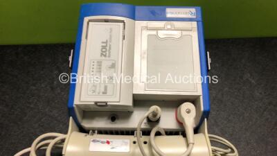 Zoll R Series Plus Defibrillator Including ECG and Printer Options with 1 x Zoll Sure Power Battery, 1 x 3 Lead ECG Lead and 1 x Paddle Lead (Powers Up with Low Battery) *SN AF08L006408* - 3