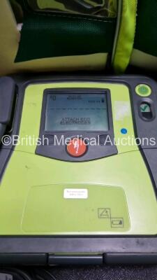 3 x Zoll AED PRO Defibrillators with 3 x Batteries, 3 x 3 Lead ECG Leads, (All Power Up) *SN AA11A019654 / AA10C016865 / AA09C013154* - 4