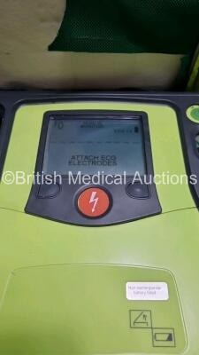 3 x Zoll AED PRO Defibrillators with 3 x Batteries, 3 x 3 Lead ECG Leads, 2 x Out Of Date Electrode Packs (All Power Up) *SN AA10B016512 / AA09L015651 / AA09C013161* - 4