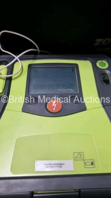 3 x Zoll AED PRO Defibrillators with 3 x Batteries, 3 x 3 Lead ECG Leads (Power Up) *SN - 2