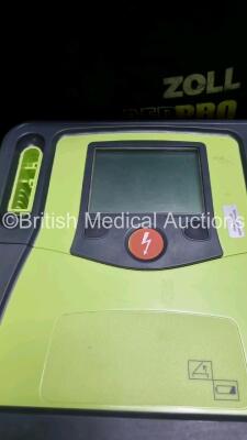 3 x Zoll AED PRO Defibrillators with 3 x Batteries, 3 x 3 Lead ECG Leads (Power Up) *SN - 4