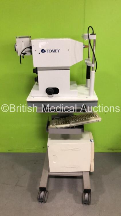 Tomey Ophthalmic Camera on Table (HDD REMOVED - NO Power)