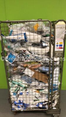 Cage of Various Consumables Including Protective Coveralls, Bandages, Alcohol Wipes, Plastic Forceps and Dressings (Cage Not Included) - 2