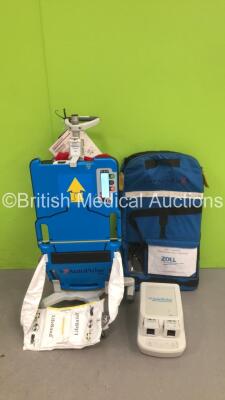 Zoll Autopulse Resuscitation System Model 100 on Zoll Transporter Stand with 3 x Batteries and Battery Charger (Powers Up) *S/N 21506*