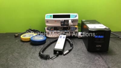 Mixed Lot Including 1 x Maquet REF 113390RO Bed Controller, 1 x APC 750 Smart UPS Unit (Powers Up) 1 x Carefusion Alaris PK Infusion Pump (Powers Up with Blank Display-See Photo) 1 x Carefusion Alaris CC Infusion Pump (Powers Up) 1 x Moulton Solutions Foo