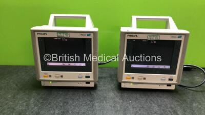 1 x Philips M3046A M3 and 1 x Philips M3046A M4 Patient Monitor (Both Power Up)