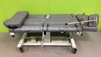 Medical Positioning 2084 Table with Attachments (Unable to Power Test Due to Cut Power Supply)