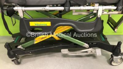 Ferno Pegasus Hydraulics Ambulance Stretcher with Mattresses (Hydraulics Tested Working - 1 x Damaged Wheel - See Pictures) *S/N PEG1012* - 2