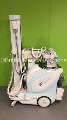 Shimadzu Evolution MobileDart Mobile X-Ray with Canon CXDI-55C Detector (Draws Power with Blank Screen and Alarm) *S/N 410001512007* **Mfd 02/2011**