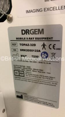 DRGEM Topaz-32D Mobile X-Ray *Mfd -05/ 2020* with DRGEM Wireless Digital Flat Panel Detector Model Mano4336W (Powers Up with Key - Key Included) - 7