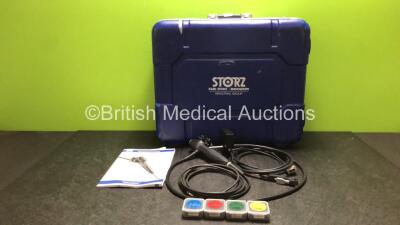 Karl Storz VN06030AEMW Video Scope with 2 x 0 Degree Optical Lenses and 2 x 90 Degree Optical Lenses in Case - Engineer's Report : Optical System - Unable to Check, Angulation - No Fault Found, Insertion Tube - No Fault Found, Light Transmission - Unable 