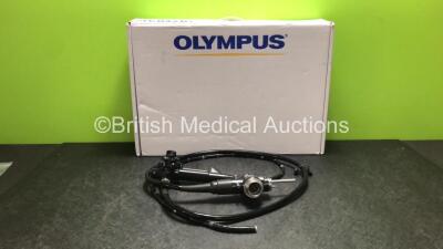 Olympus GIF-1T240 Video Gastroscope in Case - Engineer's Report : Optical System - No Image, Angulation - Not Reaching Specification, Insertion Tube - No Fault Found, Light Transmission - No Fault Found, Channels - No Fault Found, Leak Check - No Fault Fo