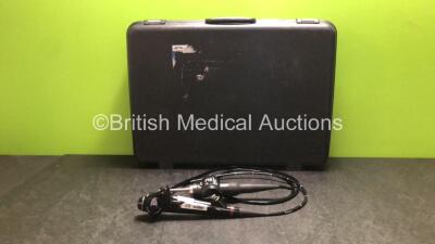 Olympus BF-1T260 Video Bronchoscope in Case - Engineer's Report : Optical System - No Fault Found, Angulation - No Fault Found, Insertion Tube - Strained, Light Transmission - No Fault Found, Channels - No Fault Found, Leak Check - No Fault Found *1400214