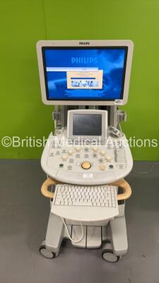 Philips IU22 Flat Screen Ultrasound Scanner Mfd - Dec 2006* on D.0 Cart Software Version - with 1 x C8-4v Transducer / Probe, 1 x C5-2 Transducer / Probe and Sony UP-D897 Digital Graphic Printer (Powers Up, Missing Casing - See Photo) *02RBZ0* **IR791**