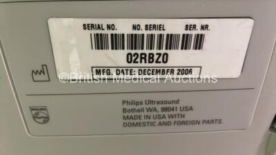 Philips IU22 Flat Screen Ultrasound Scanner Mfd - Dec 2006* on D.0 Cart Software Version - with 1 x C8-4v Transducer / Probe, 1 x C5-2 Transducer / Probe and Sony UP-D897 Digital Graphic Printer (Powers Up, Missing Casing - See Photo) *02RBZ0* **IR791** - 11