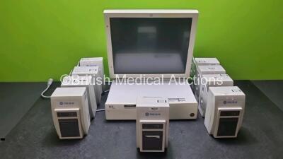 Job Lot Including 1 x GE CDA19T Patient Monitor, 9 x GE PRN 50-M Printers (All Power Up) and 1 x GE Carescape Central Station *GL*