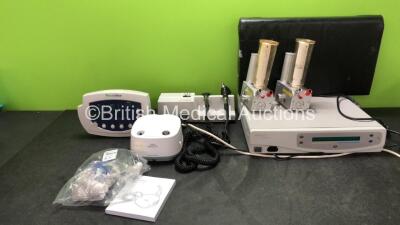 Mixed Lot Including 1 x Philips Respironics Innospire Essence Nebulizer with 1 x User Manual and 1 x Sid Stream Breathing Kit (Powers Up) 1 x Welch Allyn 767 Series Wall Mounted Ophthalmoscope with 2 x Attachments (Powers Up)1 x Welch Allyn 53N00 Patient 