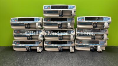 10 x Carefusion Alaris GH Plus Syringe Pumps (All Power Up 3 with Cracked Screens-See Photos)