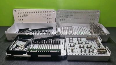 Job Lot Including 1 x Smith & Nephew Hex - Fix Half Pins Set Ref 7103-1069 and 1 x Smith & Nephew Ilizarov System Plates Set Ref 7101-3621 *Both Sets Incomplete*