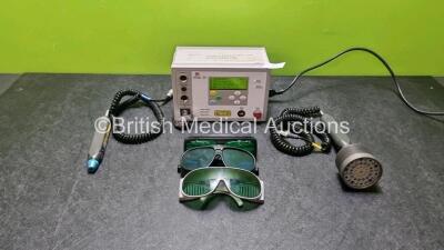 Omega Model XP Laser System *Mfd 05 / 06* (Powers Up with Key) with 2 x Laser Aperture Handpieces, and 3 x Safety Goggles (Crack in Safety Goggles - See Photos) *SN 2638*