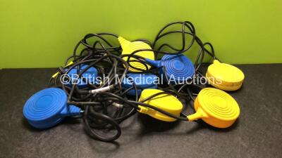 4 x Twin Electrosurgical / Diathermy Footswitches (1 x Damaged Casing - See Photos)