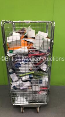 Cage of Consumables Including Face Masks, Clinell Spill Wipes and Face Shields (Cage Not Included)