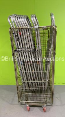 Cage of 11 x Aluminium Scoop Stretchers (Cage Not Included)