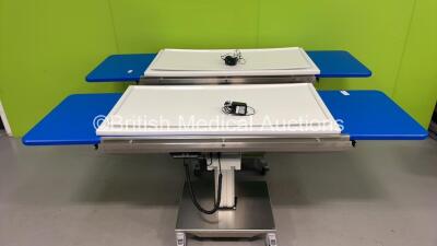 2 x Technik Electric Mortuary Tables with Chargers (Both Power Up)