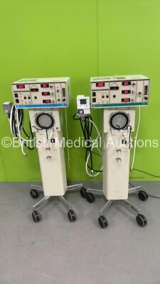 1 x SensorMedics Model 3100A Oscillatory Ventilator with Bird Air-Oxygen Blender and Hose and 1 x SensorMedics 3100B Oscillatory Ventilator with Hose (Powers Up)