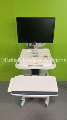 Parity Medical Mobile Workstation with Dell Monitor (Draws Locked) *S/N 1555577366*