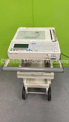 Agilent PageWriter 200 ECG Machine on Stand (Powers Up - Damage to Unit - See Pictures) *S/N US00501834*