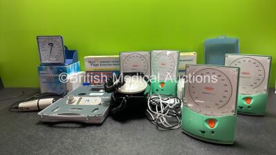 Mixed Lot Including 3 x Medpage Epileptic Seizure Movement Detection Monitors, 1 x Micro CO Meter, 1 x Omron Comp AIR Nebulizer and Aneroid Sphygmomanometers