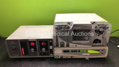 Mixed Lot Including 1 x Arthrex Ref AR-6480 Dual Wave Arthroscopy Pump (No Power with Damage-See Photos) 1 x I.C Medical ICM-350D Smoke Evacuator Unit (Powers Up) and 1 x Gynecare Thermachoice II Uterine Balloon Therapy Unit (Powers Up with Damage - See P