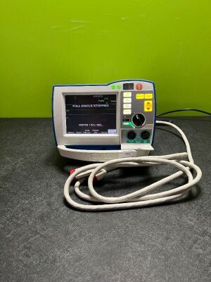 Zoll R Series Plus Defibrillator Including Pacer, ECG and Printer Options Including 1 x Paddle Lead (Powers Up) *SN AF12A020732*