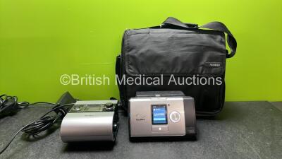 Job Lot Including 1 x ResMed Lumis 150 VPAP ST-A Unit with 1 x Power Supply in Carry Bag and 1 x ResMed AutoSet S9 CPAP Unit with 1 x AC Power Supply (Both Power Up) *SN