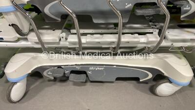 2 x Stryker 1105 5th Wheel Patient Stretchers with 3 x Mattresses (Hydraulics Tested Working - Unable to Lower Drip Stands) - 2