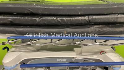 2 x Stryker 1105 5th Wheel Patient Stretchers with 3 x Mattresses (Hydraulics Tested Working) - 3