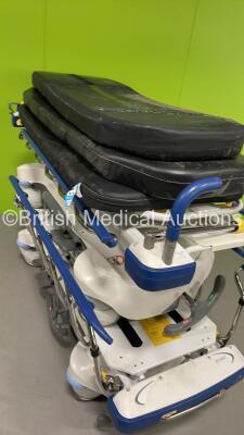 2 x Stryker 1105 5th Wheel Patient Stretchers with 3 x Mattresses (Hydraulics Tested Working) - 4